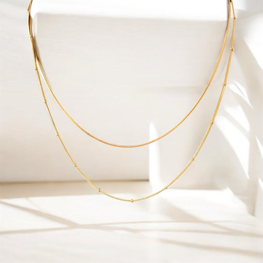 Double layer Gold chain