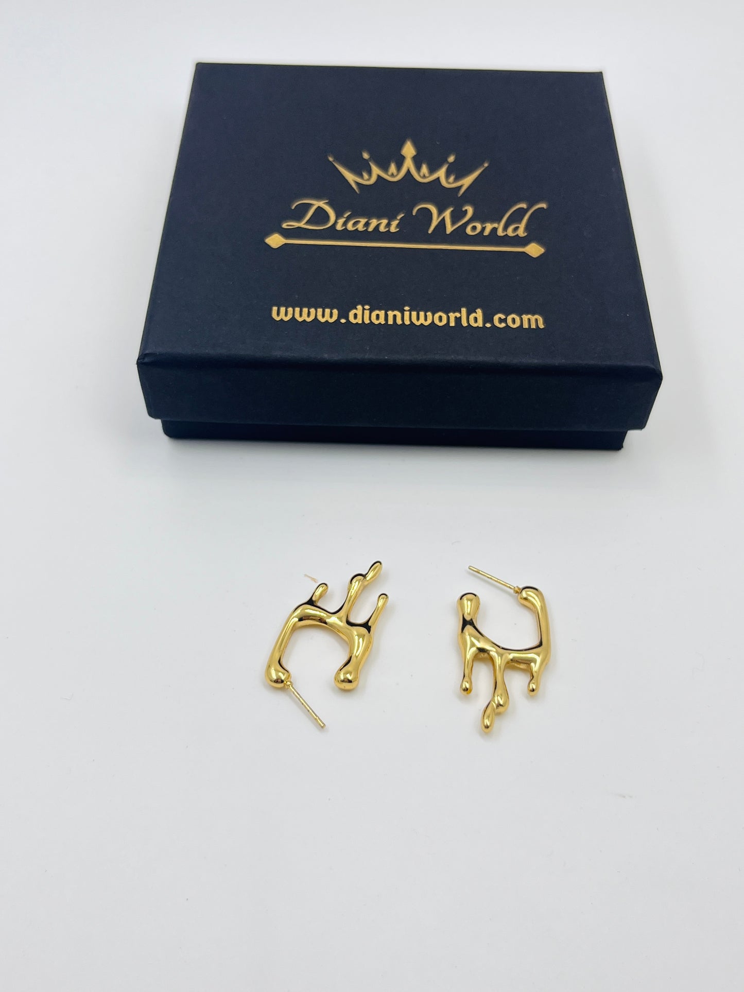 Molten Gold Half Hoops