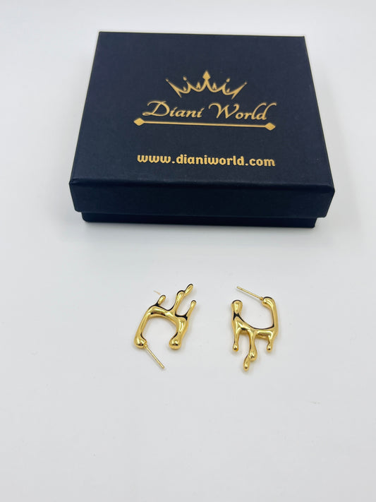 Molten Gold Half Hoops