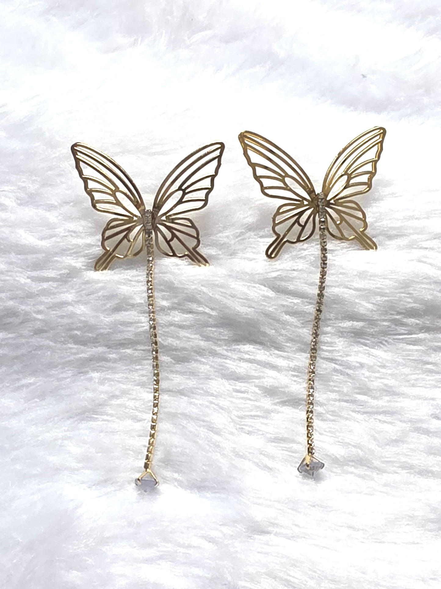 Diamond Butterfly Earrings