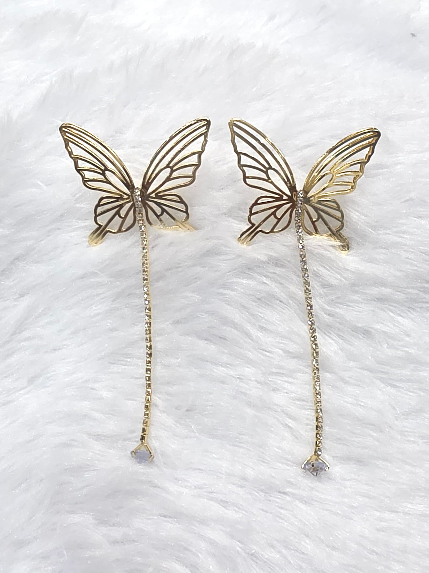 Diamond Butterfly Earrings