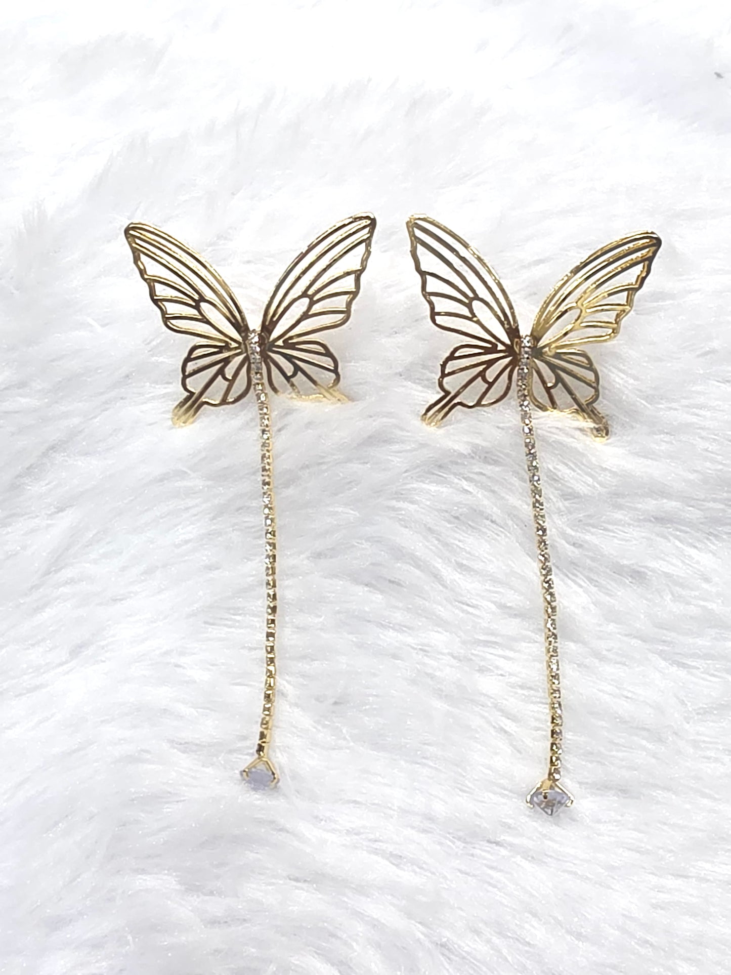 Diamond Butterfly Earrings