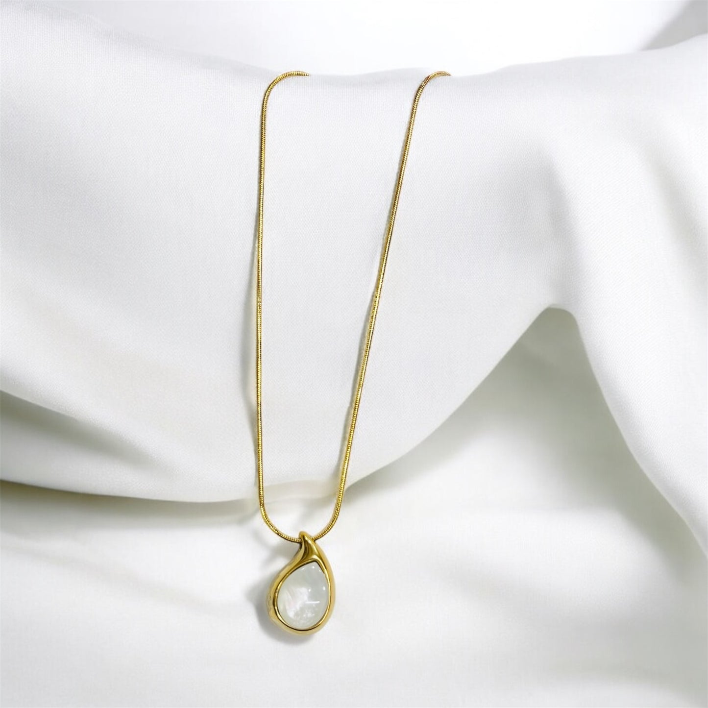 Golden Cascade Drop Necklace