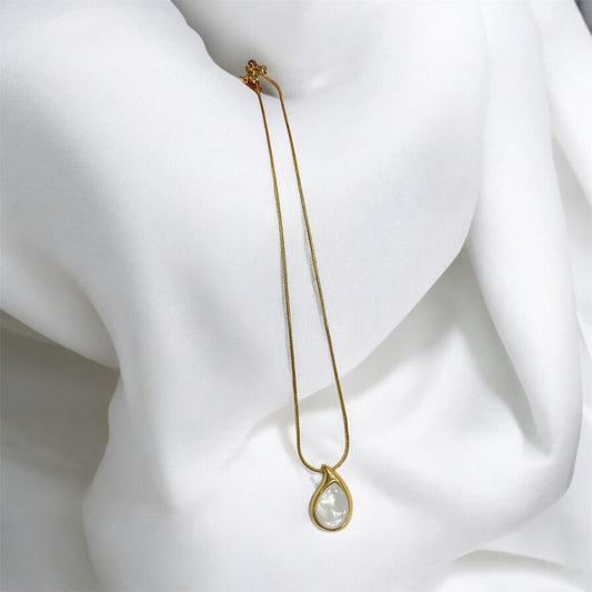 Golden Cascade Drop Necklace