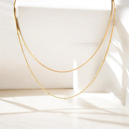 Double layer Gold chain