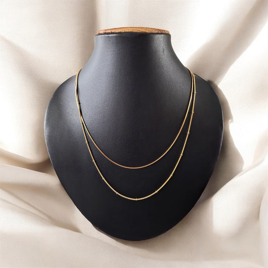 Double layer Gold chain