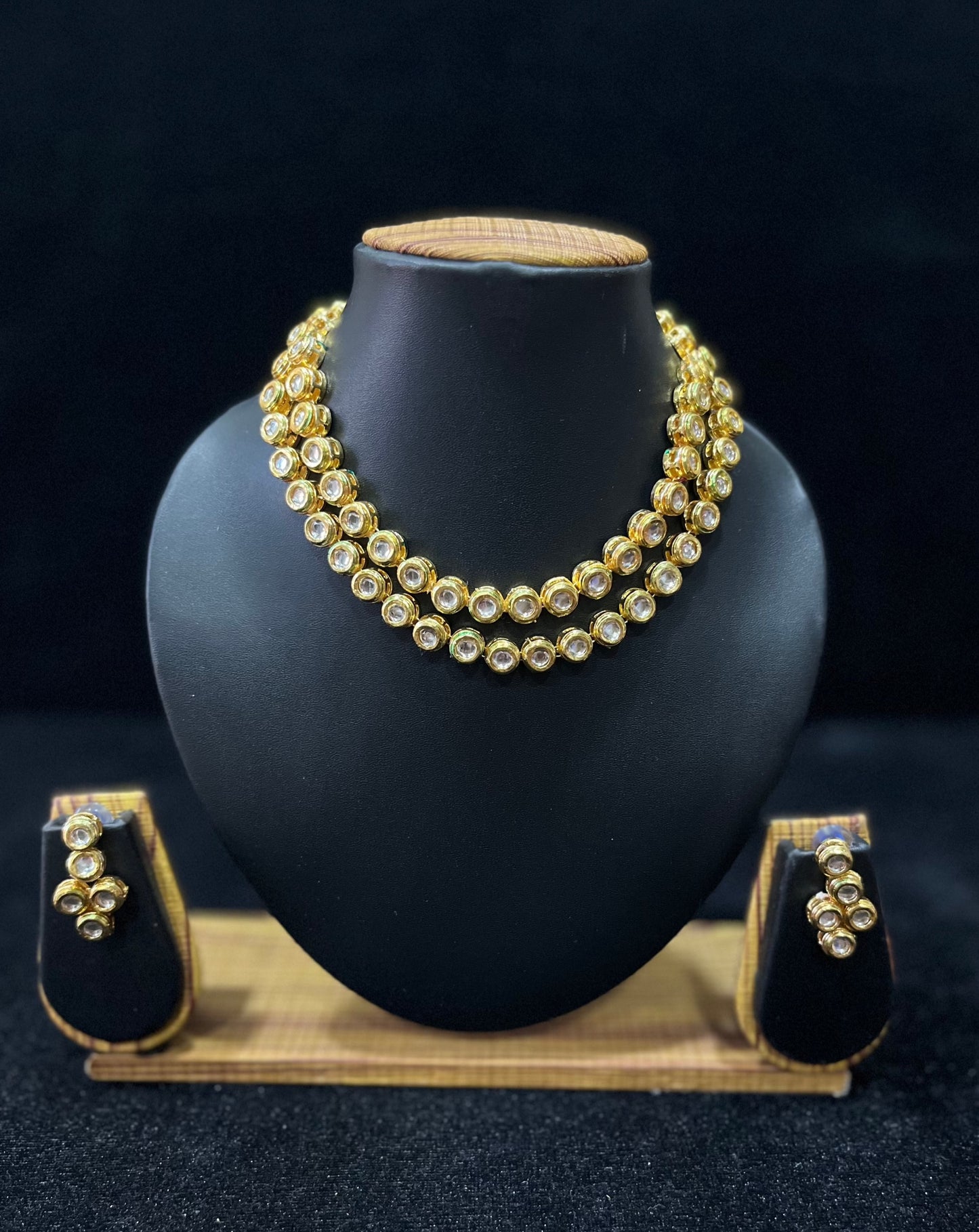 2 Layer Circle Kundan set