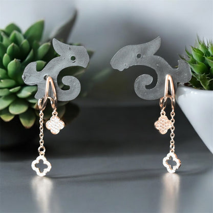 Rosegold Dual Earrings