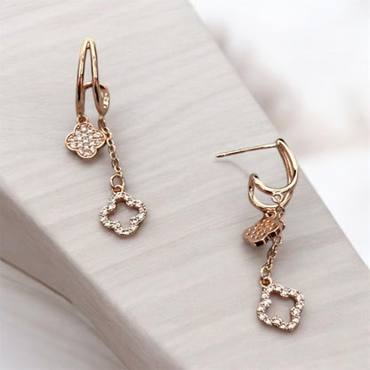 Rosegold Dual Earrings