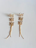 Ethereal Triple Butterfly Earrings