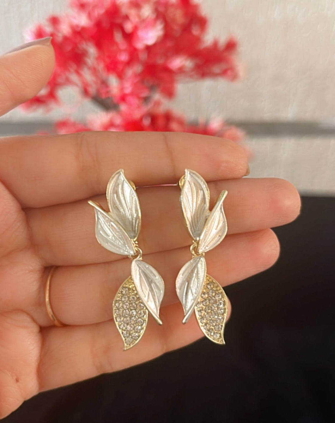 Leaf korean earring