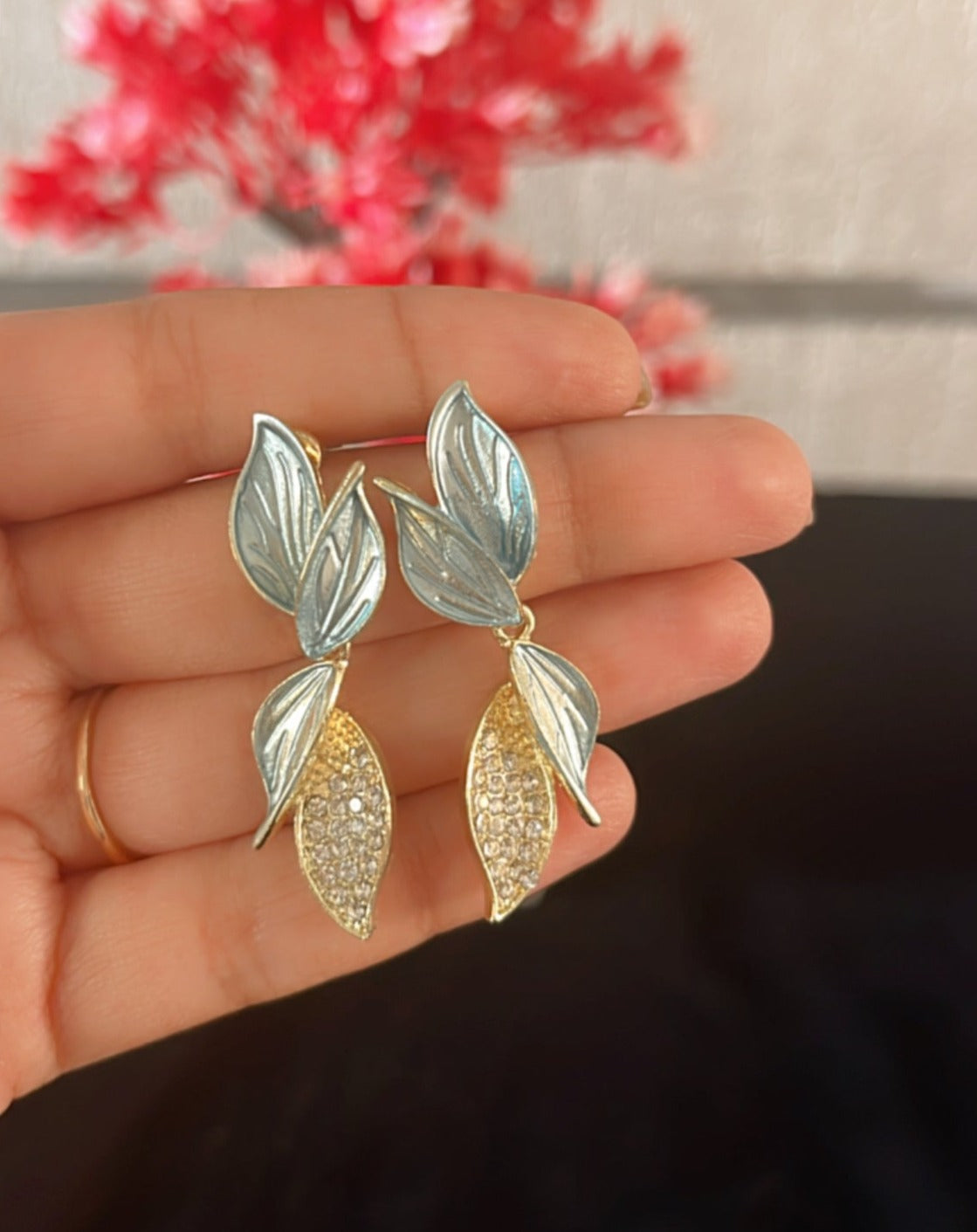 Leaf korean earring