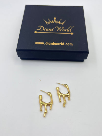Molten Gold Half Hoops