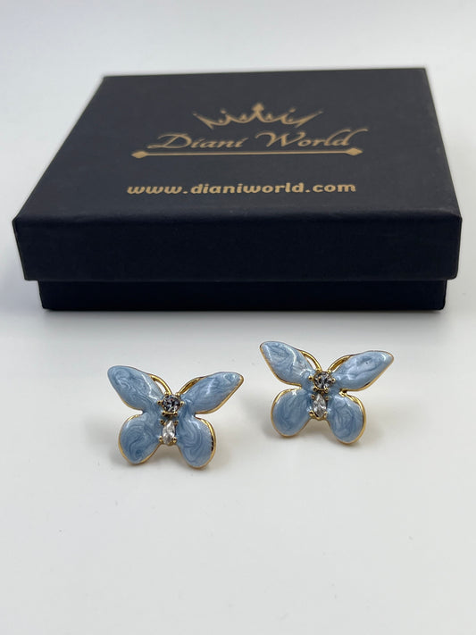 Blue Butterfly Studs