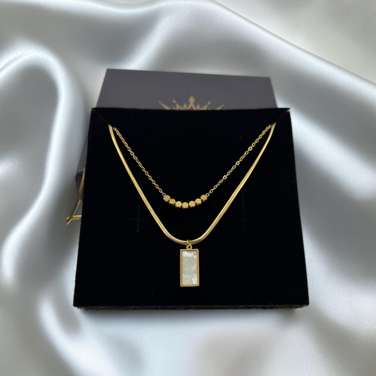 2 Layer Mother of Pearl Necklace