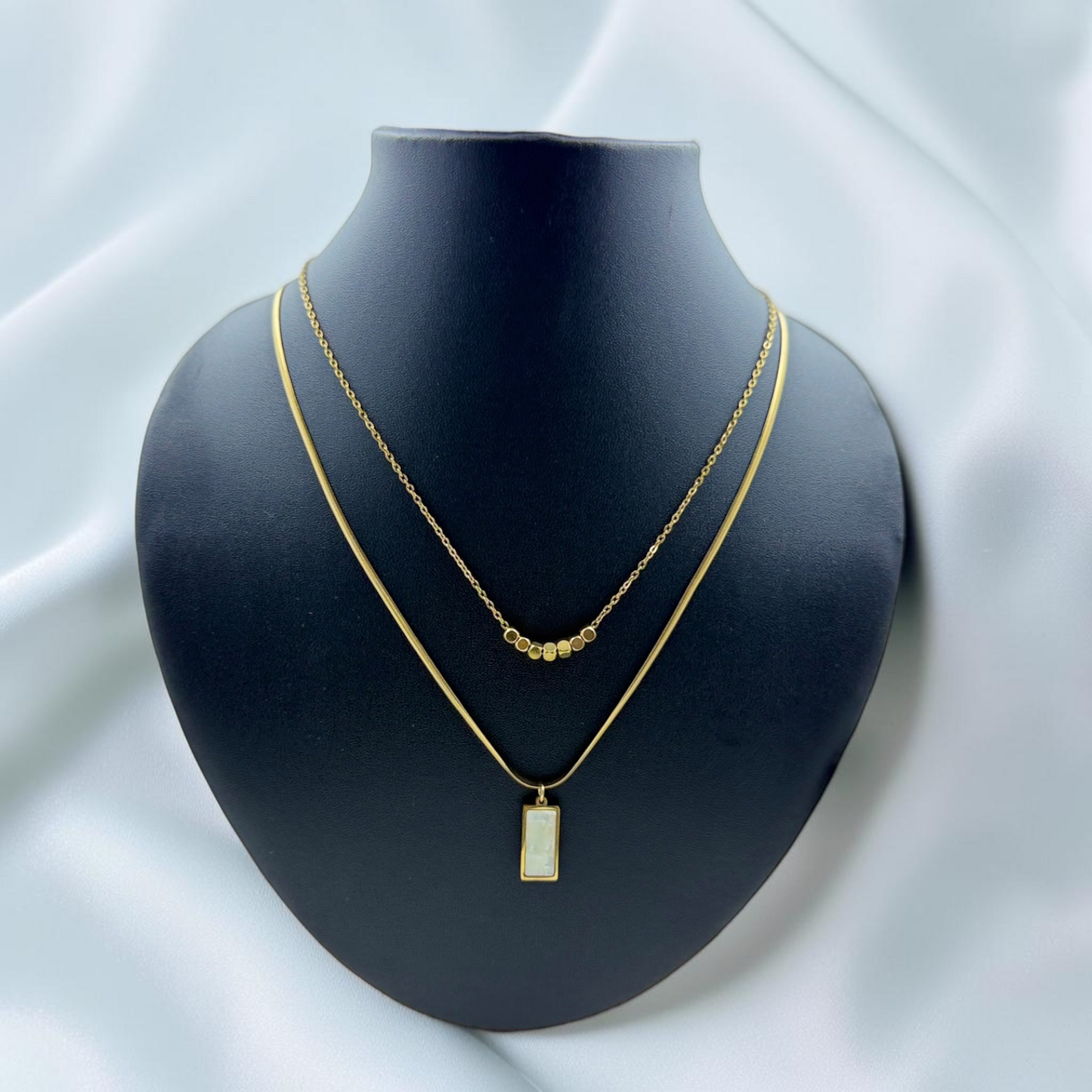 2 Layer Mother of Pearl Necklace