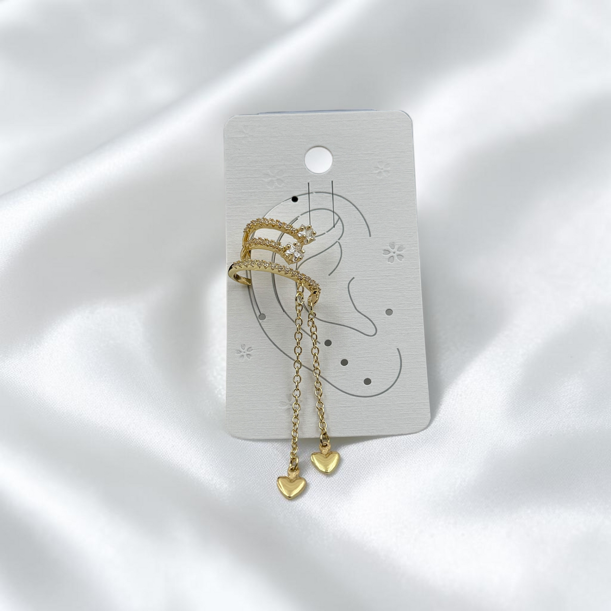 Heart Chain Ear Cuff