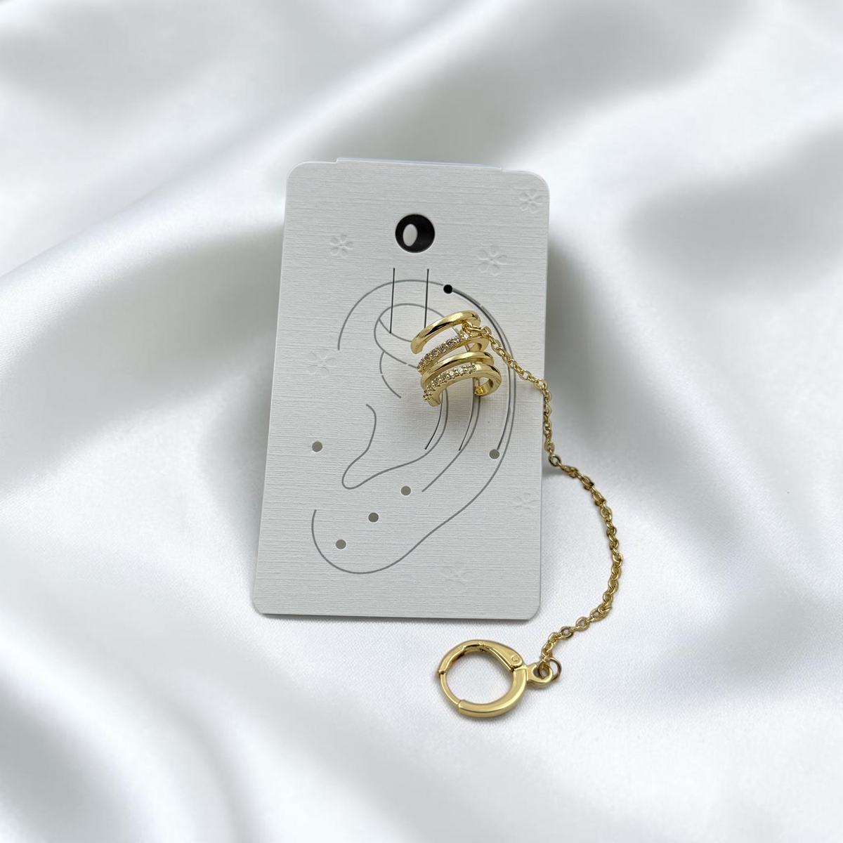 Crystal Chain Ear Cuff