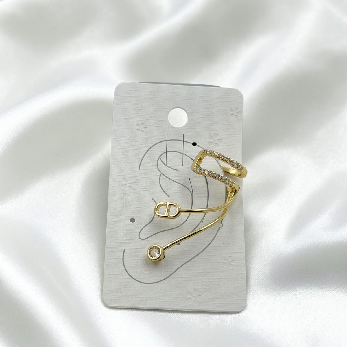 Crystal Double Band Ear Cuff