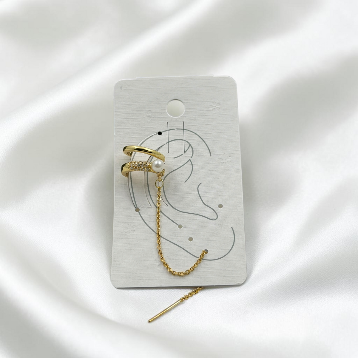 Pearl Chain Ear Cuff