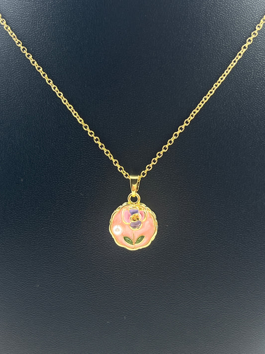 Blush Bloom Pearl Necklace