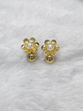 Golden Bloom Pearl Earrings