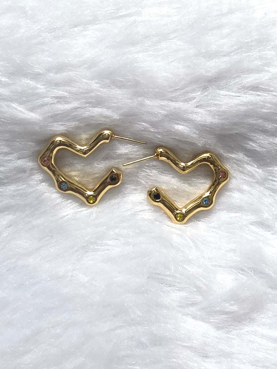 Sparkling Heart Earrings