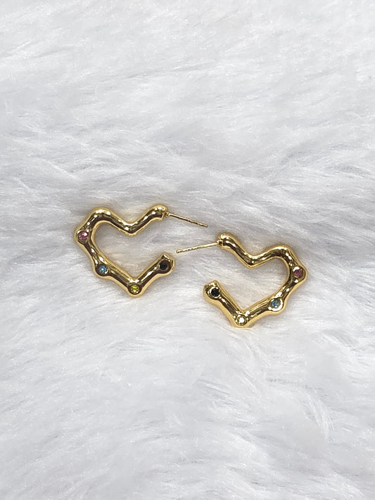 Sparkling Heart Earrings