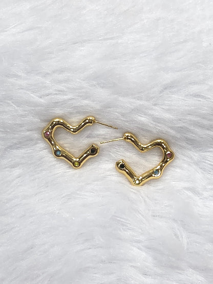 Sparkling Heart Earrings