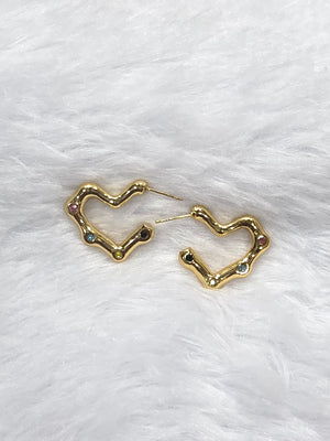 Sparkling Heart Earrings