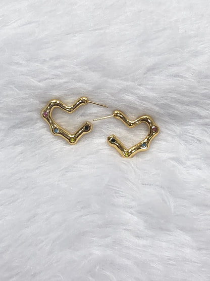 Sparkling Heart Earrings