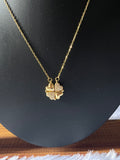 Heart pendant in gold chain