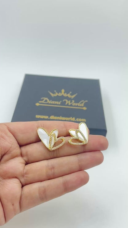 Twin Heart Studs